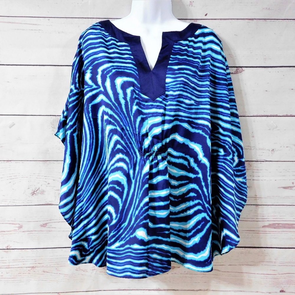 Jones New York Womens Dolman Sleeves Blouse Size L